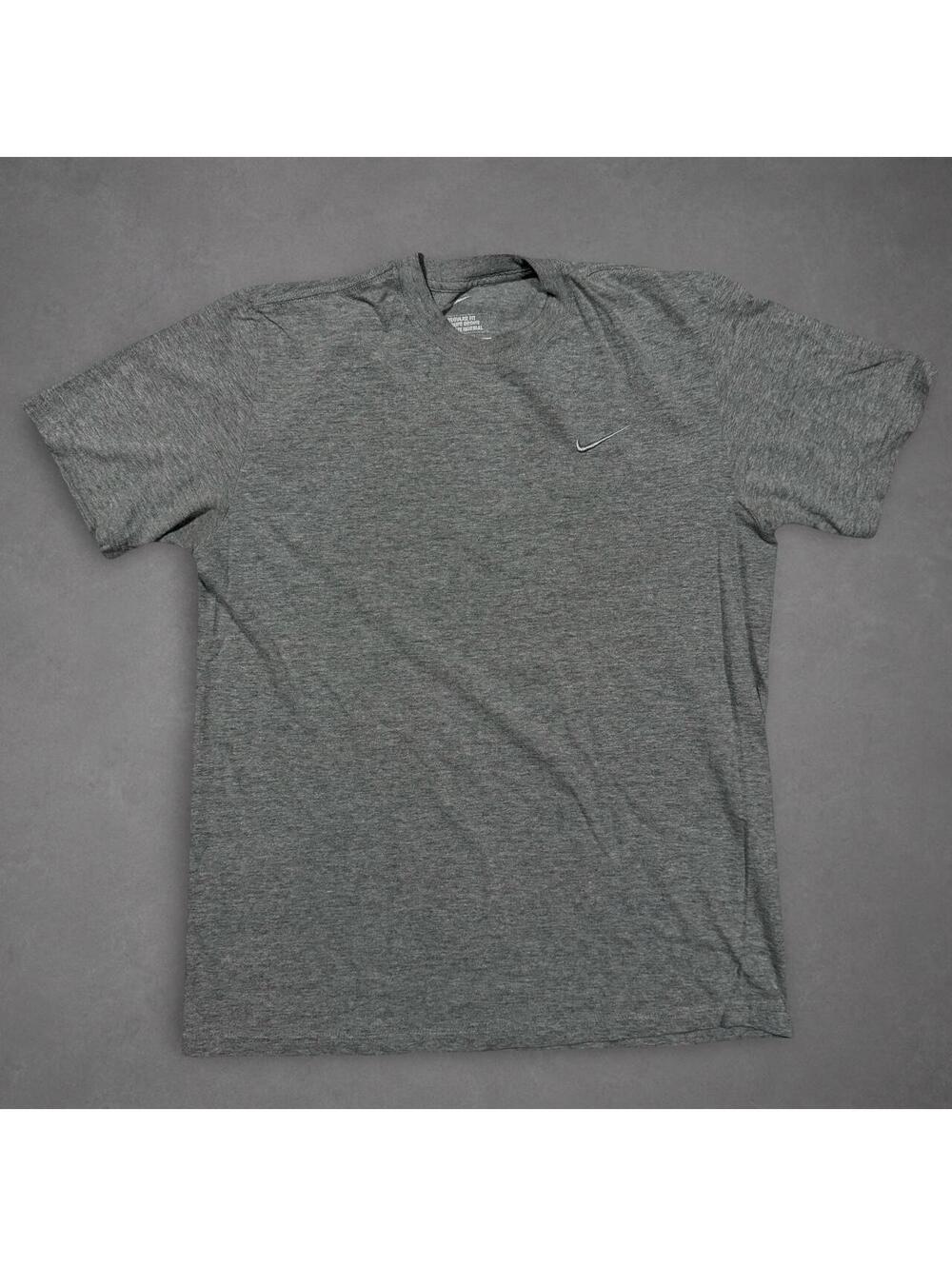 Nike Mini Swoosh Gray Regular Fit T-Shirt Size L